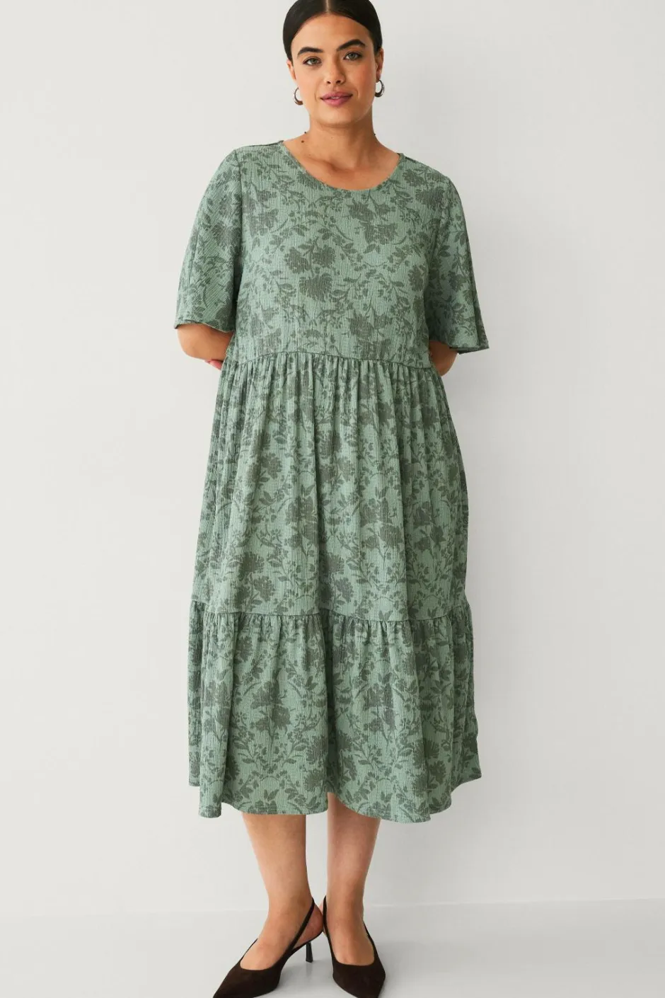 Hot Plus collection Kjole med flæser Dame Kjoler