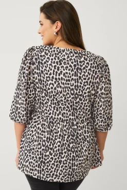 Hot Plus collection Tunika med 3/4 lange ærmer Dame Tunikaer