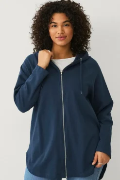 Ellos Plus collection Sweatshirt med hætte og lynlås^Dame Sweatshirts & Hoodies