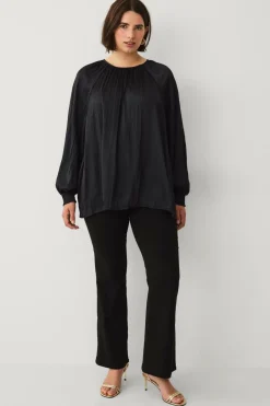 New Plus collection Plisseret bluse Dame Skjorter & Bluser
