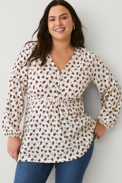 Hot Plus collection Tunika med V-hals Dame Tunikaer|Toppe & Tank-Toppe