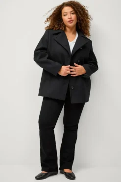 Hot Plus collection Kort frakke i uldmiks Dame Jakker & Frakker