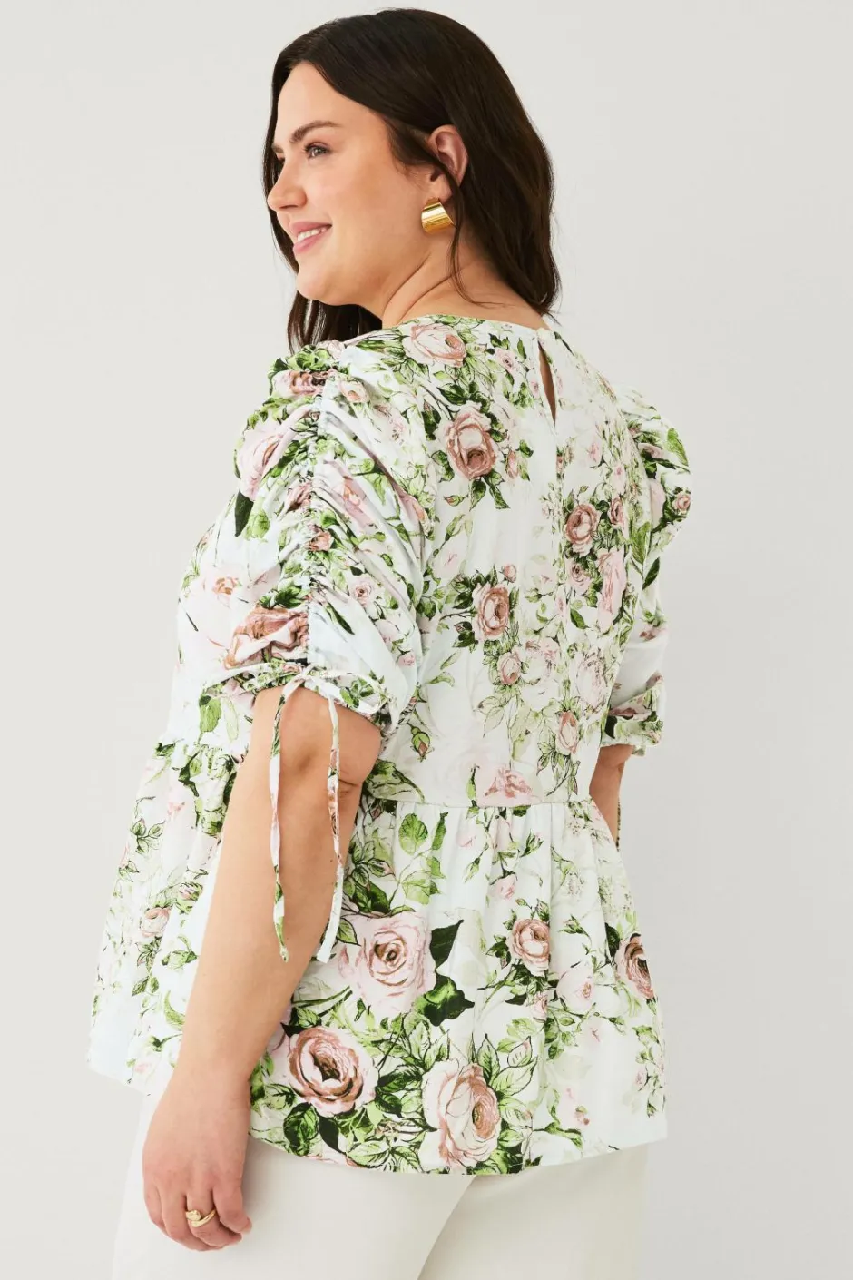 Clearance Plus collection Bluse med peplum Dame Skjorter & Bluser