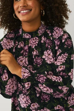 Ellos Plus collection Chiffonbluse med flæser^Dame Skjorter & Bluser