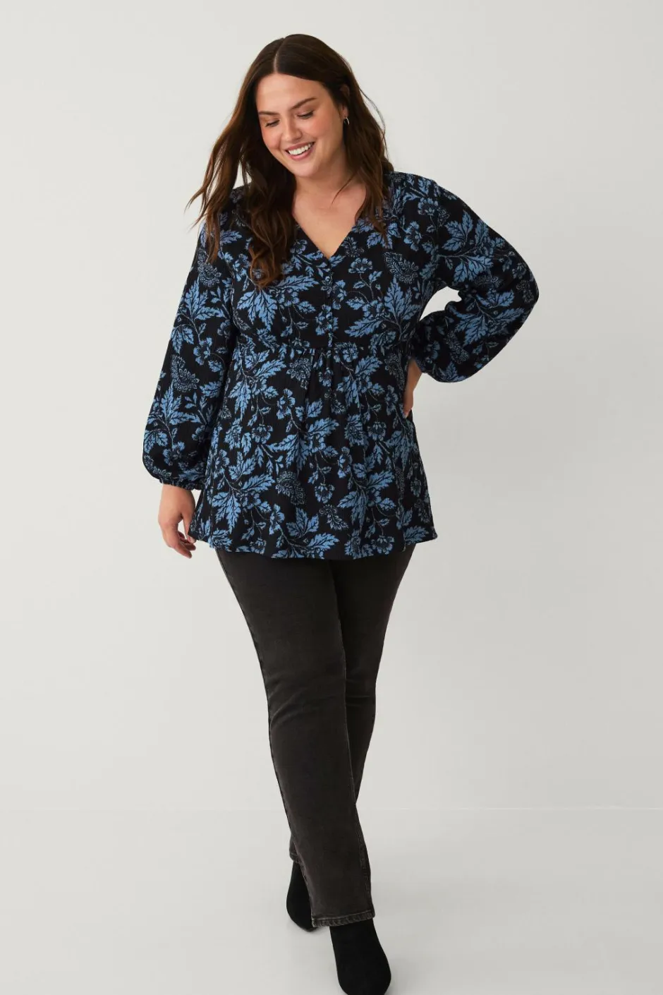 Outlet Plus collection Tunika med V-hals Dame Tunikaer|Toppe & Tank-Toppe
