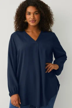 Ellos Plus collection Tunika med v-hals^Dame Tunikaer|Toppe & Tank-Toppe