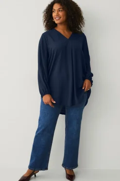 Ellos Plus collection Tunika med v-hals^Dame Tunikaer|Toppe & Tank-Toppe