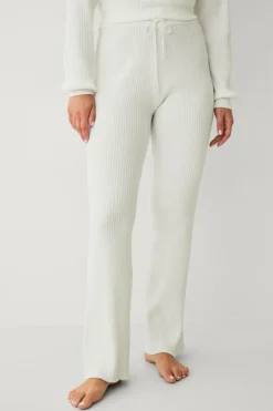 Sale STUDIO Bløde ribstrikkede bukser Dame Loungewear & Homewear