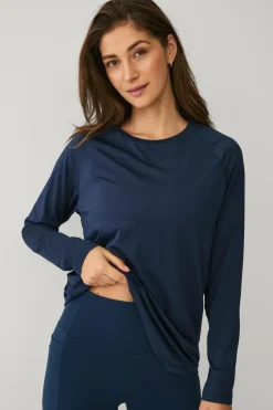 Discount STUDIO Træningstop Loose Top Core LS Dame Træningstøj|Træningstøj