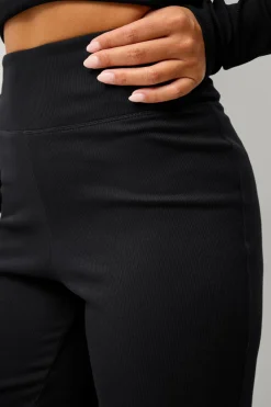 Online STUDIO Yogabukser Straight Leg Soft Rib Dame Træningstøj|Træningstøj