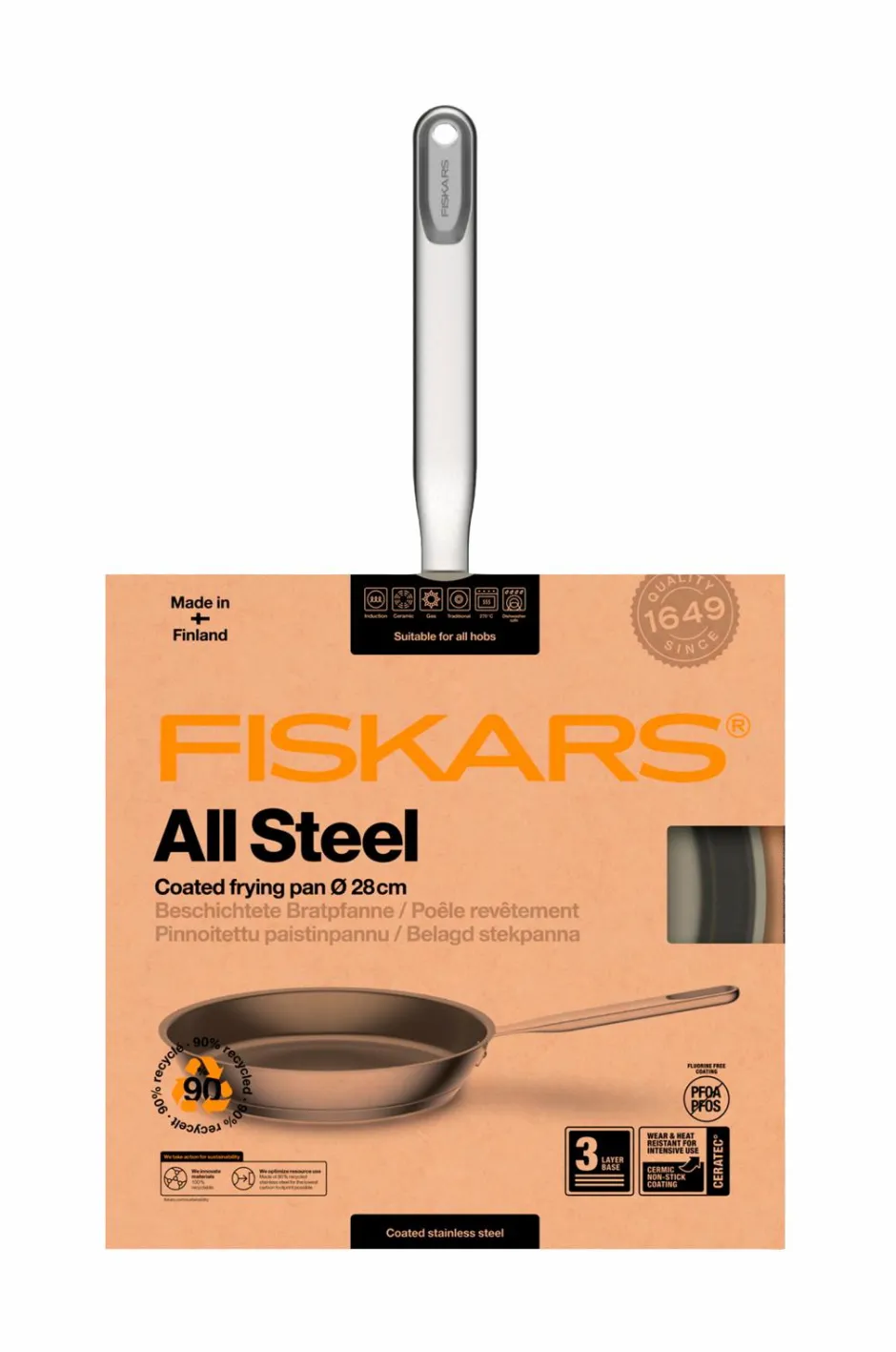 Fiskars All Steel Stegepande 28 cm^ Pander & Gryder