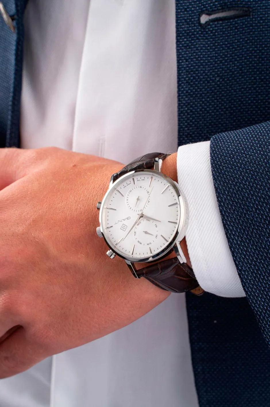 Discount Park Hill Day-Date II White/Brown Ure