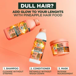Hot Fructis Hair Food Pineapple Conditioner For Dull Hair 350 Ml Hår|Hår