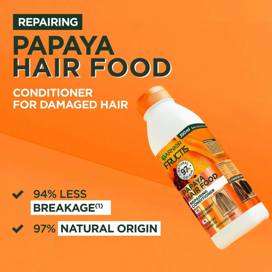 Clearance Fructis Hair Food Papaya Conditioner For Damaged Hair 350 Ml Hår|Hår