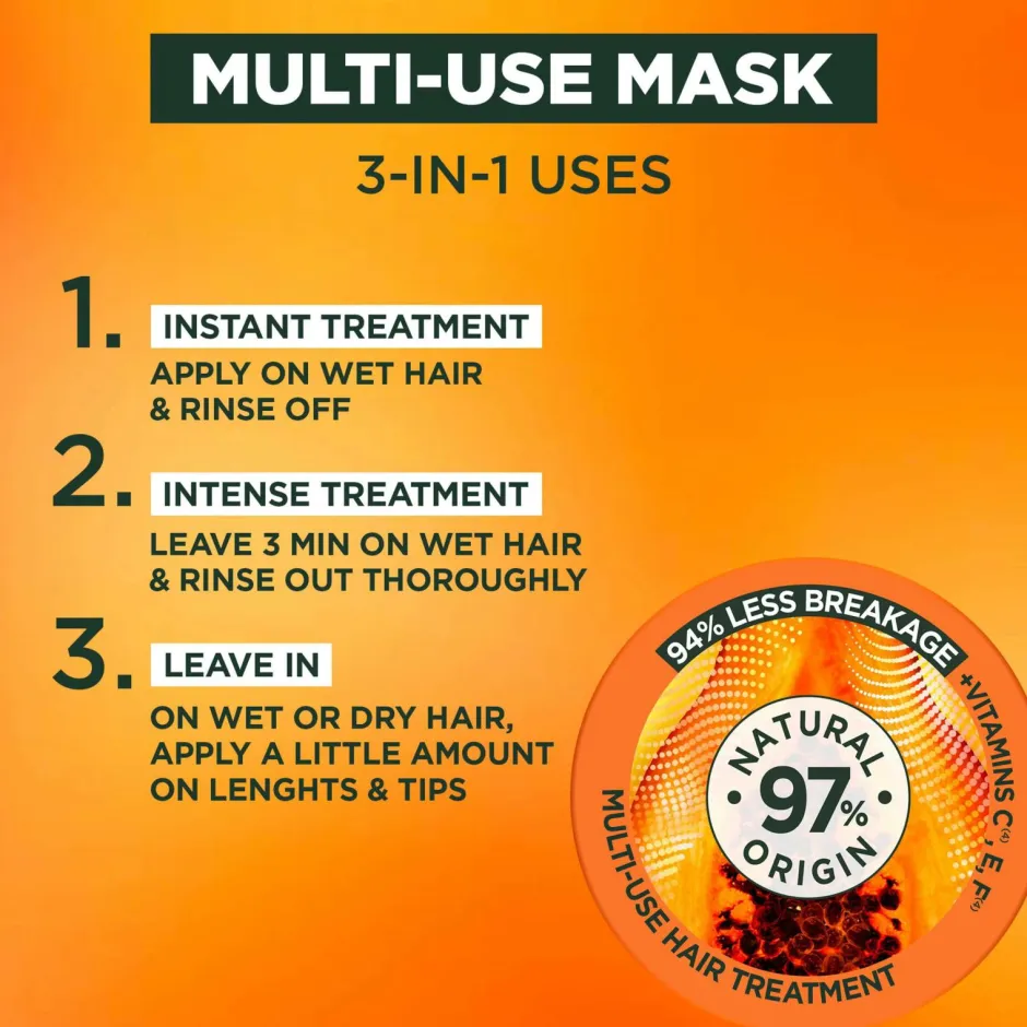 Online Fructis Hair Food Papaya Hair Mask For Damaged Hair 400 Ml Hår|Hår