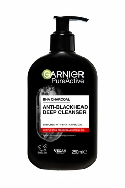 Garnier Pureactive Bha Charcoal Anti-Blackhead Deep Cleanser For Impure Skin 250 Ml^ Ansigtspleje|Ansigtspleje