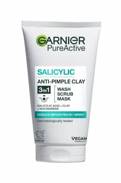 Hot Pureactive Salicylic 3IN1 Anti-Pimple Clay Cleanser For Impure Skin 150 Ml Ansigtspleje|Ansigtspleje