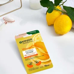 Garnier Skinactive Vitamin C* Brightening & Glow Boosting Eye Sheet Mask For Dark , Dull Undereyes^ Ansigtspleje|Ansigtspleje