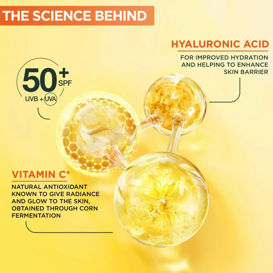 Garnier Vitamin C* Glow-Boosting Daily UV Fluid SPF50+ For Dull Skin Invisible 40 Ml^ Ansigtspleje|Ansigtspleje