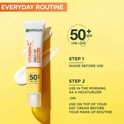 Garnier Vitamin C* Glow-Boosting Daily UV Fluid SPF50+ For Dull Skin Invisible 40 Ml^ Ansigtspleje|Ansigtspleje