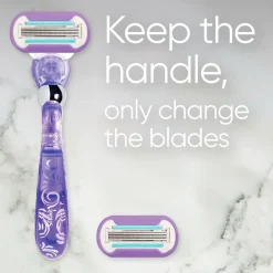 Outlet Barberkniv Deluxe Smooth Swirl med 3 barberblade Hårfjerning