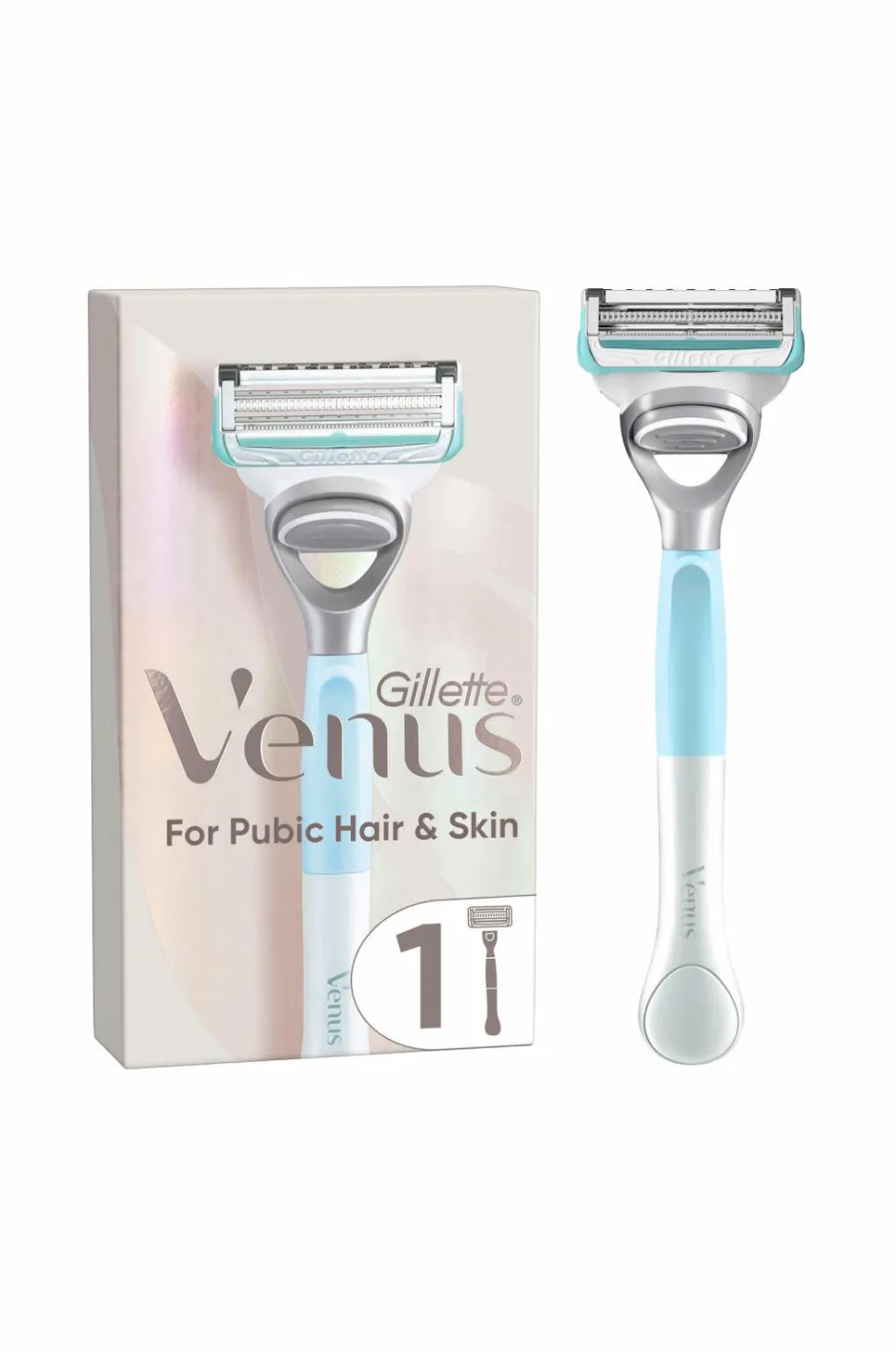 Barberkniv Venus Pubic Hair & Skin Razor med 1 barberblad Hårfjerning