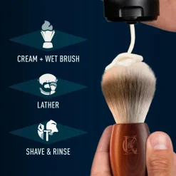 Gillette Barberkost med træhåndtag^ Barbering|Barbering