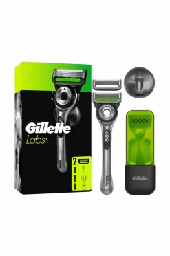 Gillette Udjævningsplan Labs + 2 barberblade, magnetisk stativ og rejseetui^ Barbering|Barbering