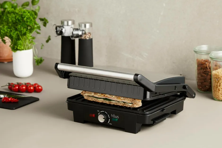 Clearance Hâws CG1600 Falster Bordgrill / Panini-grill 1600W Ilag Små Køkkenmaskiner