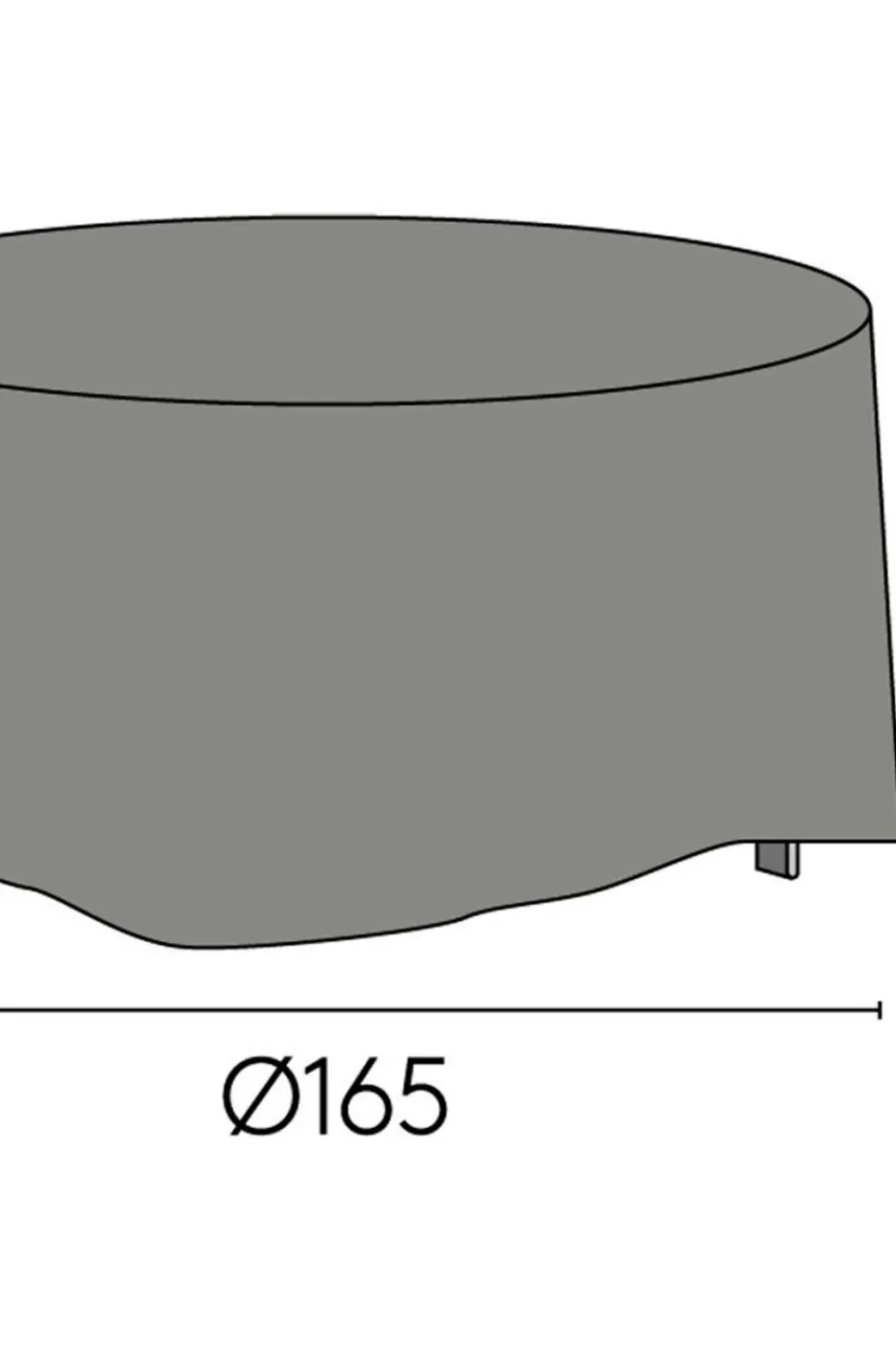 Hillerstorp Møbel Cover Round Ekeryd Sandhamn Spring Ø165 X 89 Cm Gray^ Udemøbler & Have