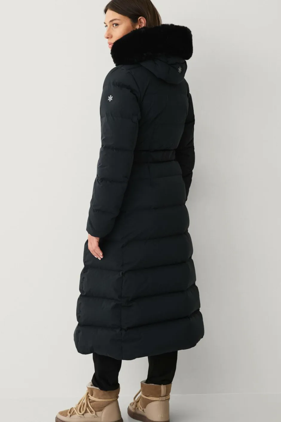 Áhkká Dunfrakke Gold Long Down Coat Matte^Dame Jakker & Frakker