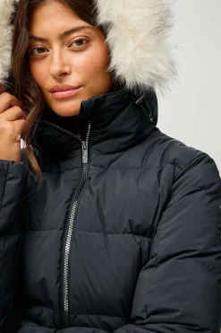 Áhkká Dunfrakke Gold Mid Down Coat Matte^Dame Overtøj|Overtøj