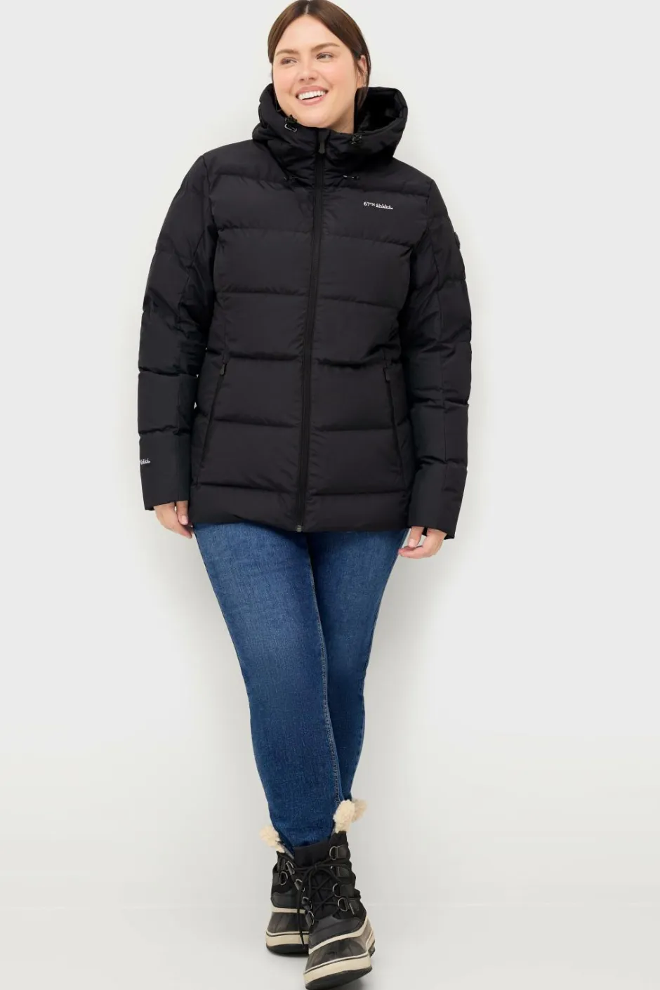 Clearance Dunjakke Down Jacket w Hood Dame Overtøj|Overtøj