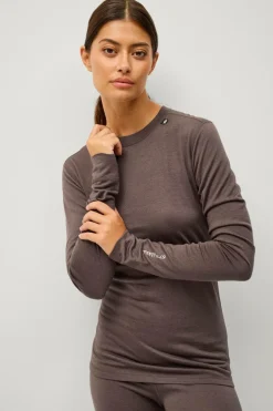 Áhkká Langærmet undertrøje Merino Wool LS Tee W^Dame Skiundertøj|Skiundertøj