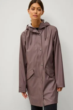 Online Regnjakke PU Parka W Dame Overtøj|Overtøj