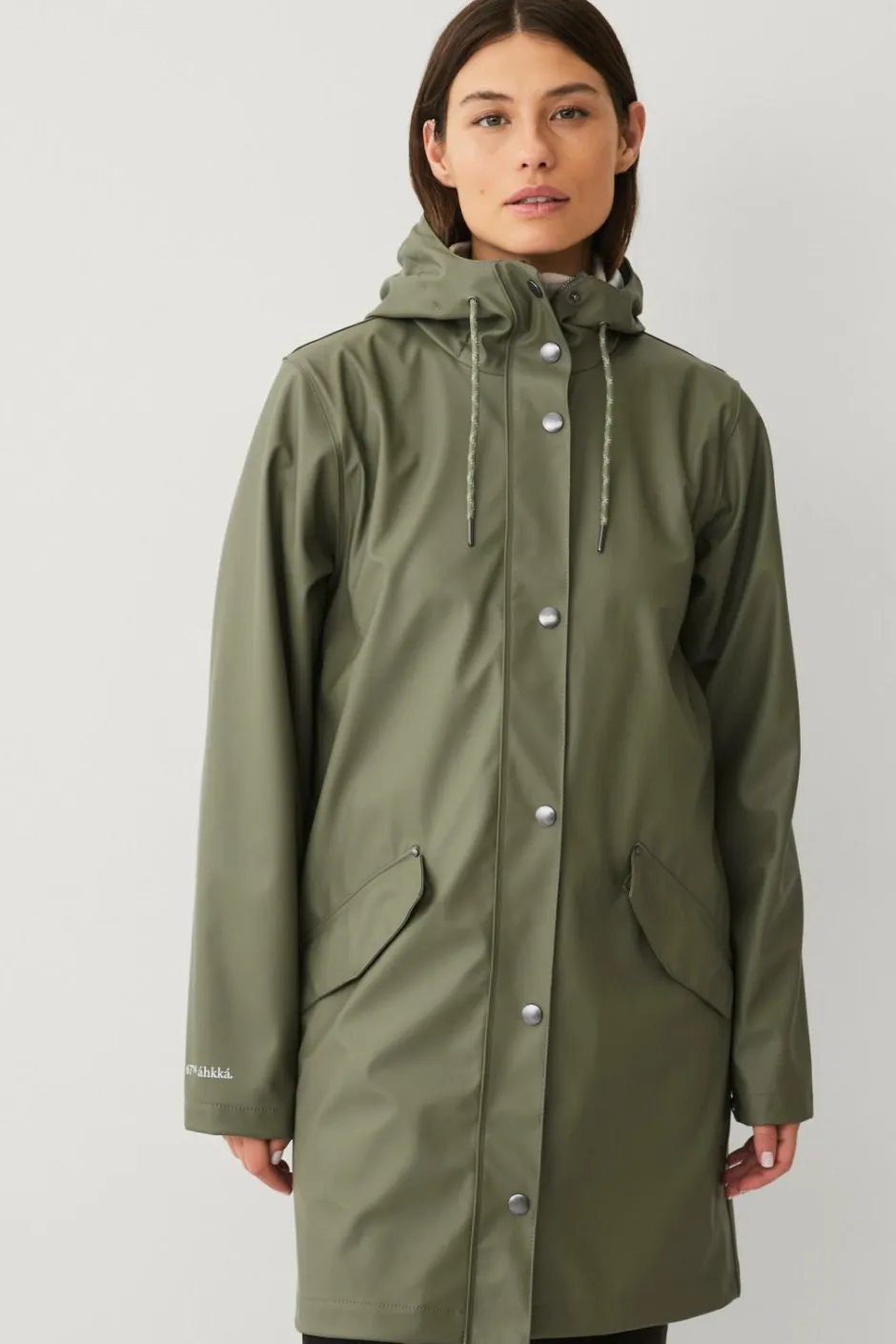 Hot Regnjakke PU Parka W Dame Regntøj