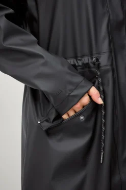 Sale Regnparka Rain Waist Parka PU Dame Overtøj|Overtøj