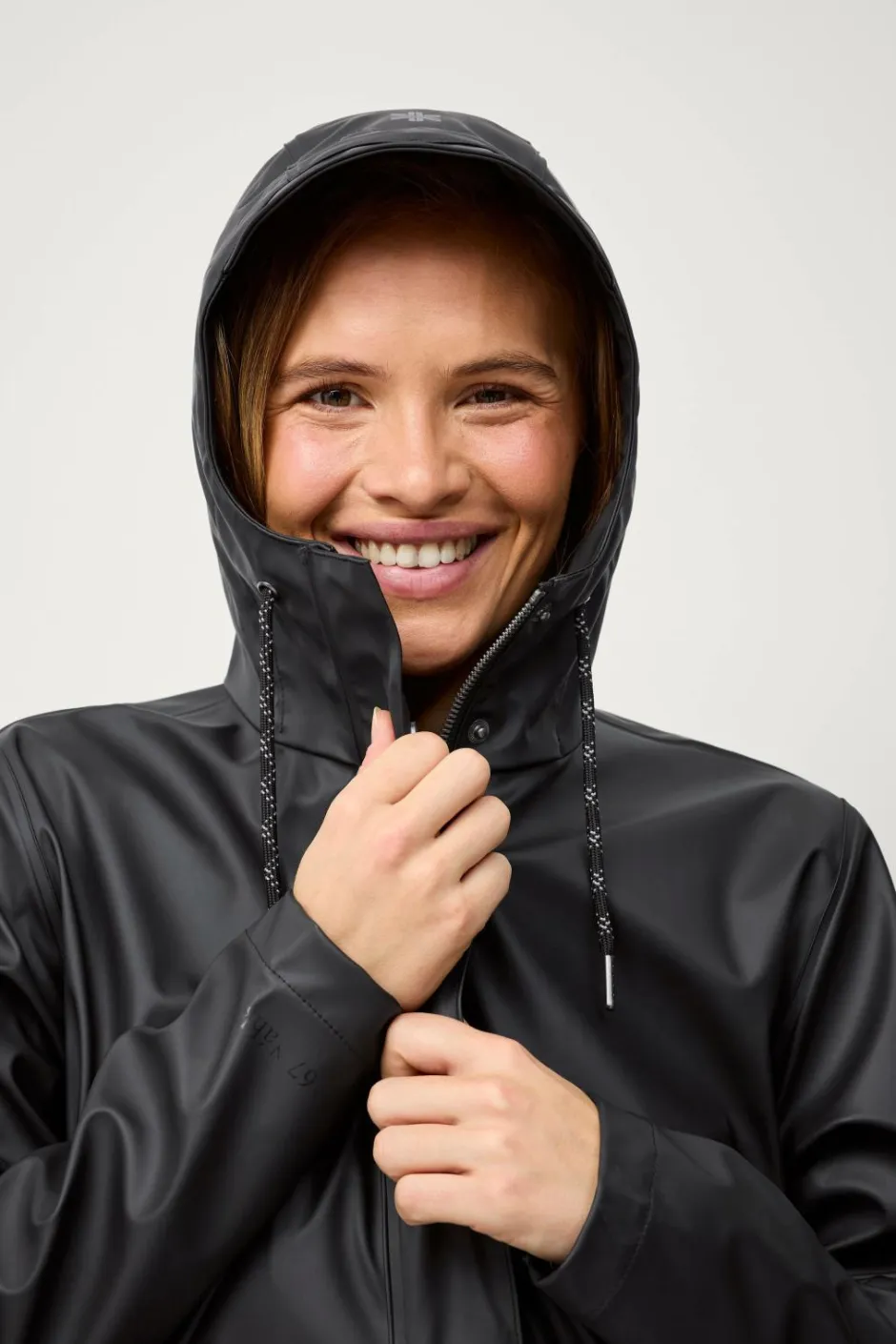 Sale Regnparka Rain Waist Parka PU Dame Overtøj|Overtøj