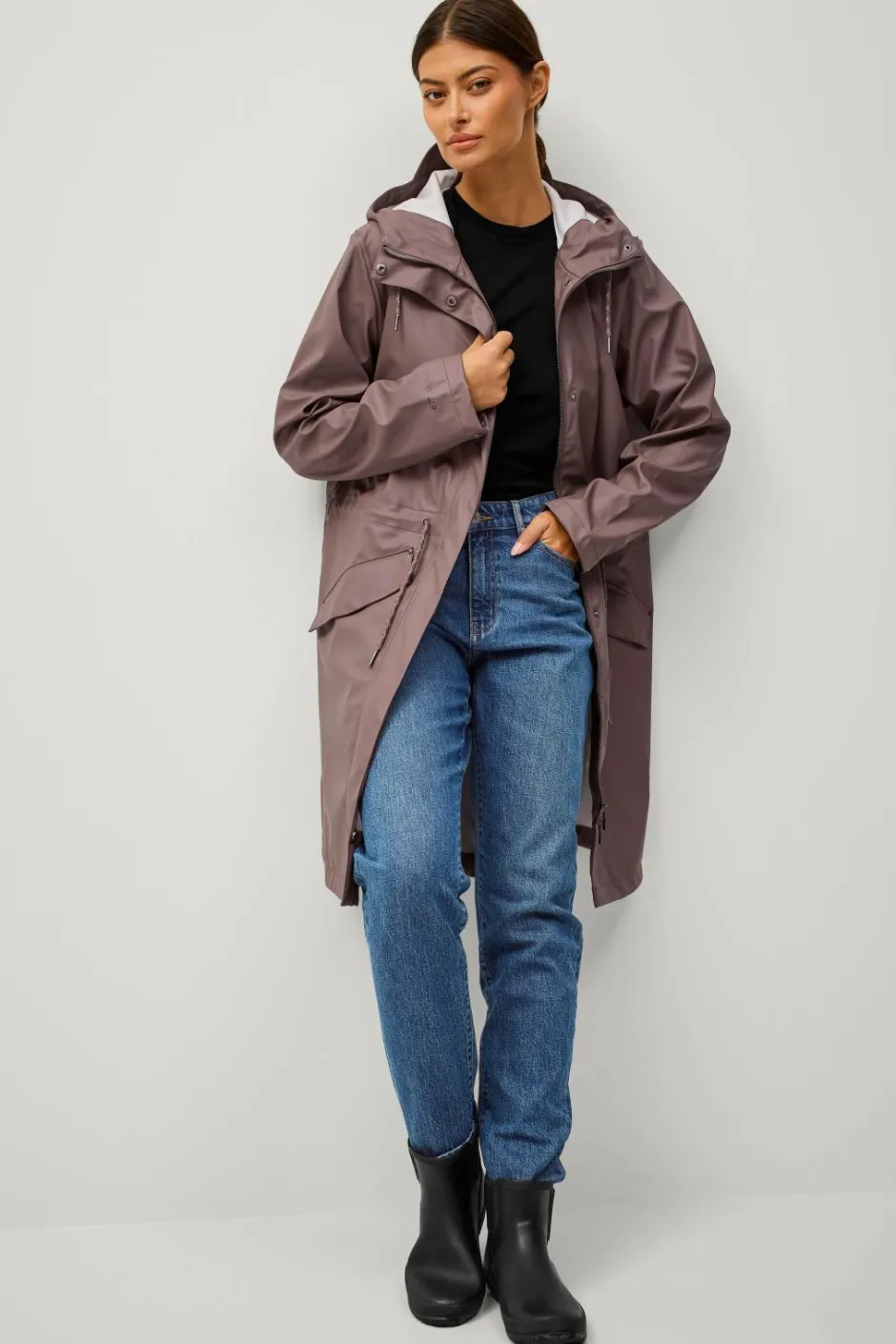 Áhkká Regnparka Rain Waist Parka PU^Dame Regntøj
