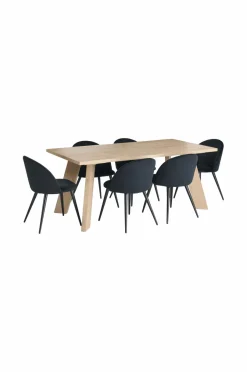 &Home Country spisegruppe med 1 bord + 6 stole^ Spisegrupper