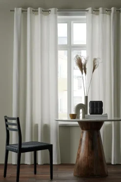 Sale Gardin med ringe i halvpanama 2-pak Julegardiner|Gardiner Med Sejlring
