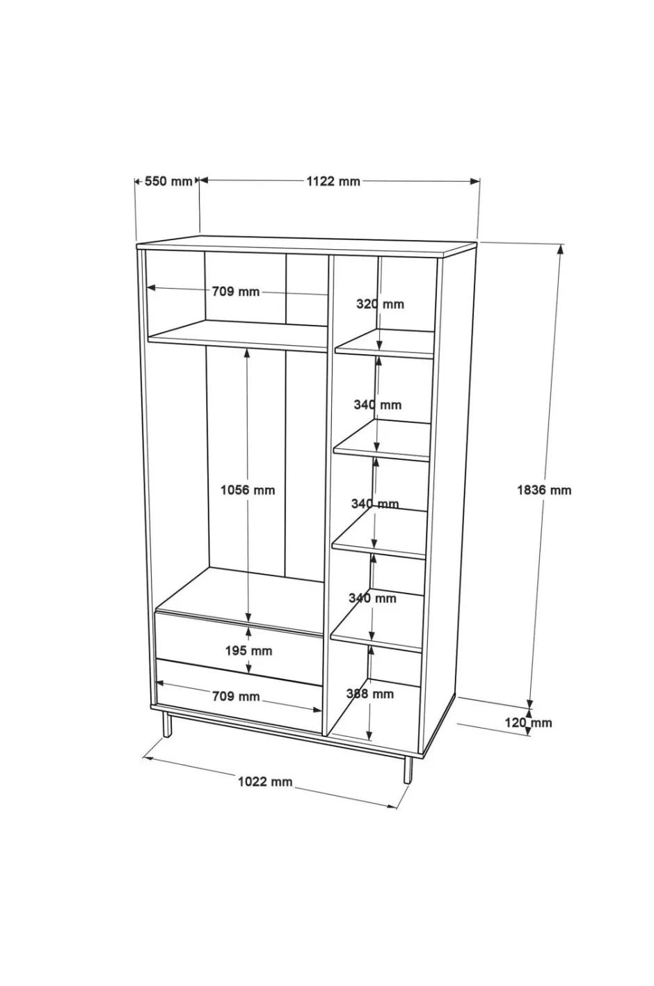Homitis Garderobe-Calpin^ Garderobeskabe