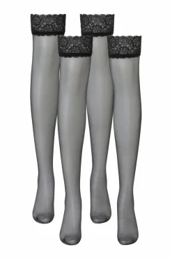 Outlet Hold-ups SU 15 den Lace 2-pak Dame Strømpebukser