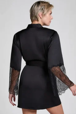 New Kimono Satin Lace Dame Nattøj