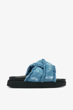 Outlet Sandaler Soft Crossed Jeans Dame Sandaler & Sandaler Med Hæl