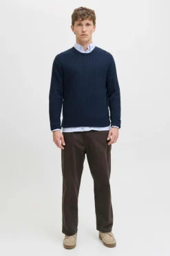 Jack & Jones Pullover jjeEmil Knit Cable Crew Neck^ Trøjer