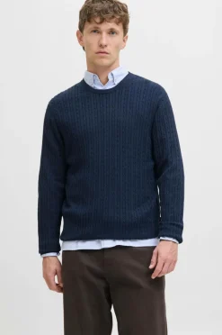 Jack & Jones Pullover jjeEmil Knit Cable Crew Neck^ Trøjer