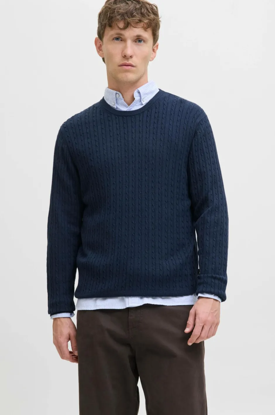 Jack & Jones Pullover jjeEmil Knit Cable Crew Neck^ Trøjer