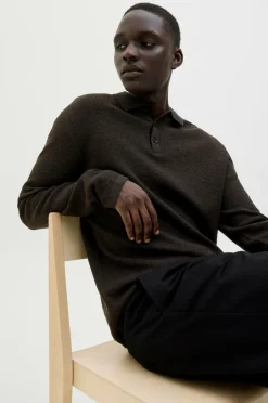 New Pullover jjeGeorge Knit Polo LS SN Poloshirts