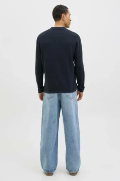 New Pullover jjeGeorge Knit Polo LS SN Poloshirts